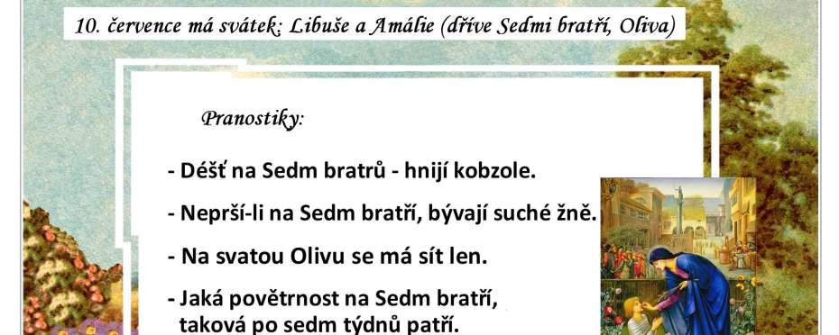 Pranostiky na den 10. 7.