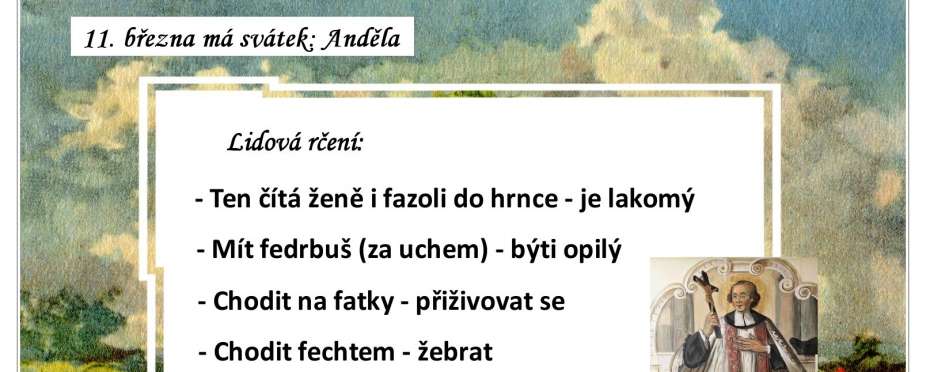 Pranostiky na den 11. 3.