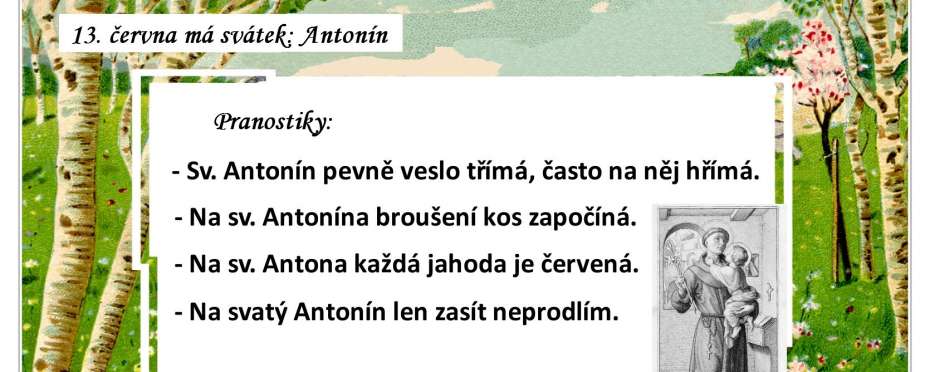 Pranostiky na den 13. 6.