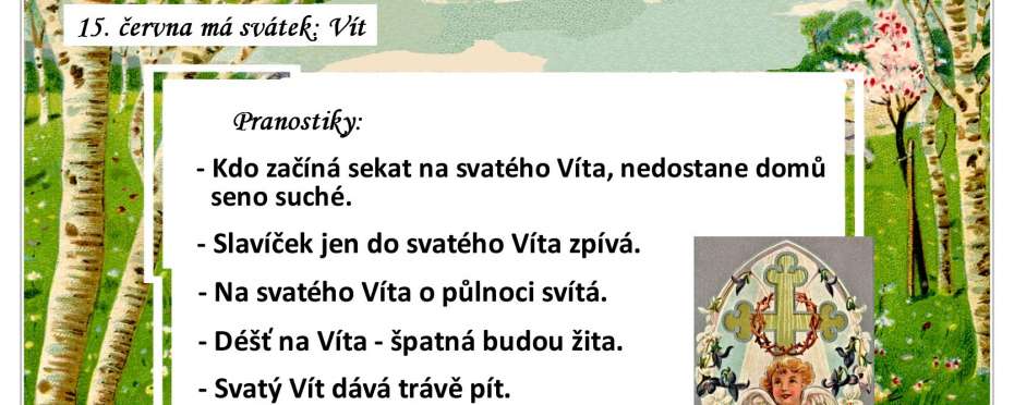 Pranostiky na den 15. 6.