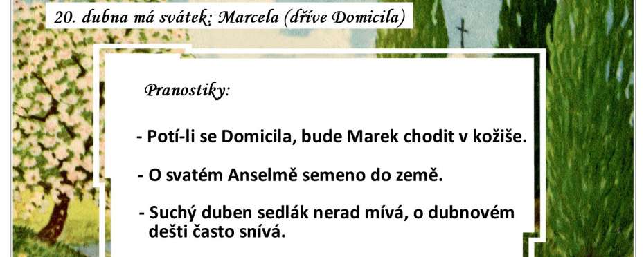 Pranostiky na den 20. 4.