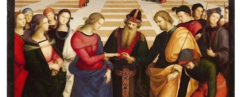 Svaté nebe - Zasnoubení Panny Marie, legenda o rozkvetlé lilii