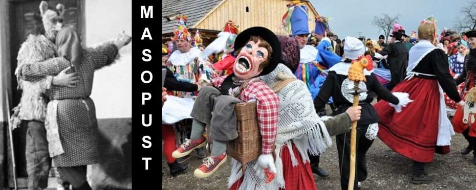 Masopustní maska - Bába s nůší