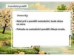 Svatodušní pondělí, pranostiky