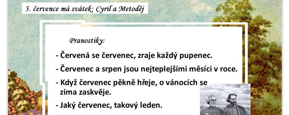 Pranostiky na den 5. 7.