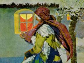 74_A. Frolka, Novoroční motiv (Děvče z Ratíškovic), 1910.jpg