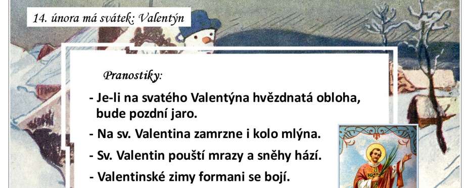 Pranostiky na den 14. 2.