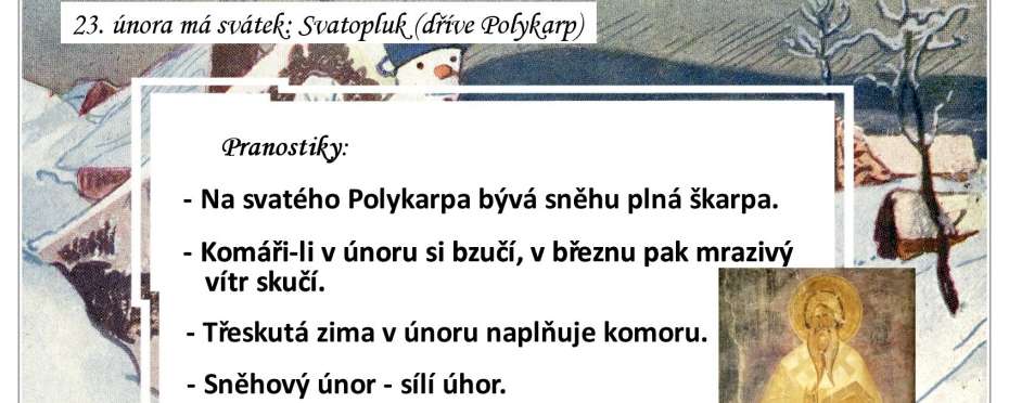 Pranostiky na den 23. 2.