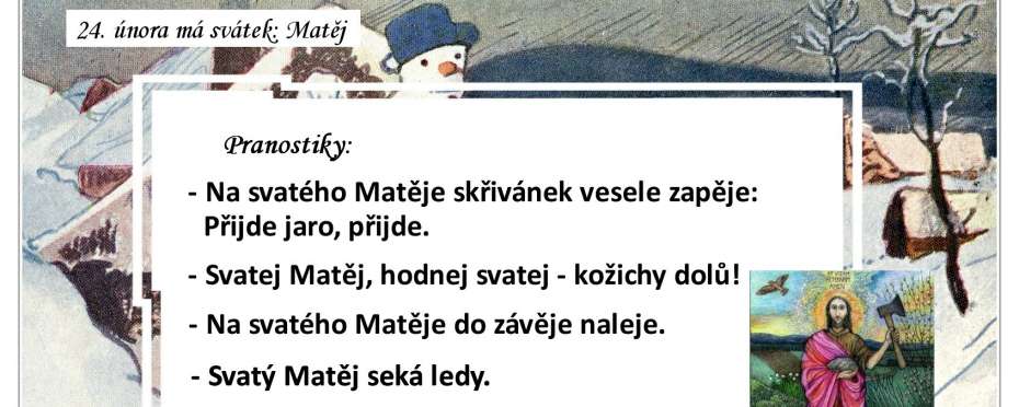 Pranostiky na den 24. 2.